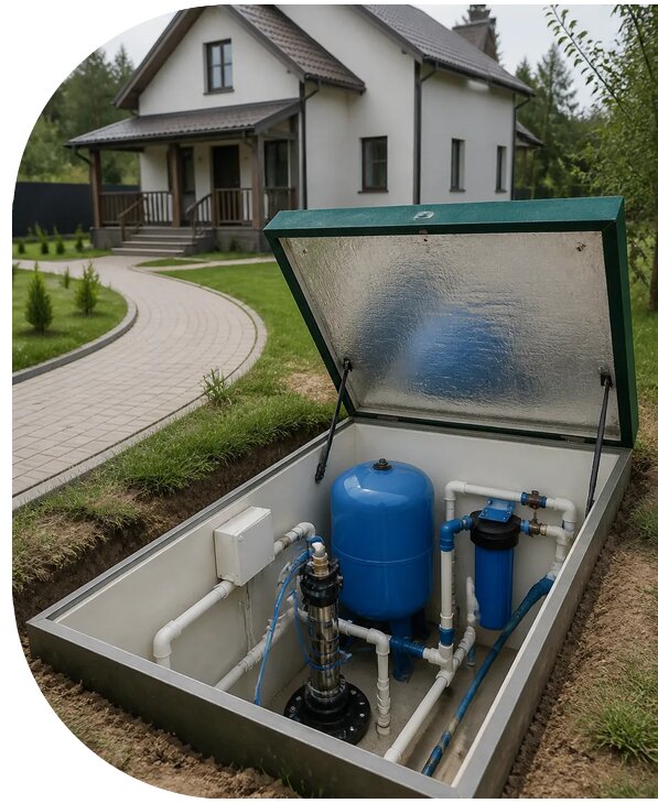 Автономное водоснабжение дома в Карабулаке от 154935 р. | АПаруса-Крб